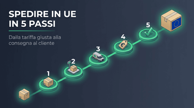 strategia di spedizione dall'Italia verso i paesi UE in 5 passi